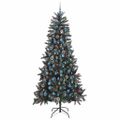 vidaXL Umelý vianočný stromček Zelená 240 cm PVC, plast a oceľ