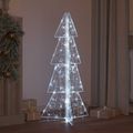 vidaXL Vianočný stromček 100 LED Studená Biela 120 cm Akryl