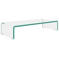 vidaXL TV stojan/stojan pod monitor z priehľadného skla, 60x25x11 cm