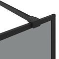 vidaXL Stena walk-in sprchy Čierna 80 x 195 cm tvrdené sklo