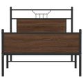 vidaXL Posteľný rám bez matraca hnedý dub 100x200 cm kompozitné drevo