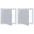 vidaXL Prístupové dosky 2 ks Biela 15 x 15 cm ABS plast