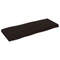 vidaXL Stolová doska tmavohnedá 100x40x(2-6)cm ošetrený masív hrany