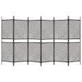 vidaXL 6-panelový paraván hnedý 360x200 cm polyratanový