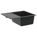 vidaXL Drez 80% Kvárc a 20% Živica 560 x 460 mm Čierna