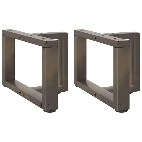 vidaXL Nohy konferenčného stolíka v tvare T, 2 ks, čierne, 50x25x(30-31) cm, oceľové