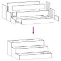 vidaXL Záhradný kvetináč Strieborná 90 x 90 x 35 cm Nerezová oceľ