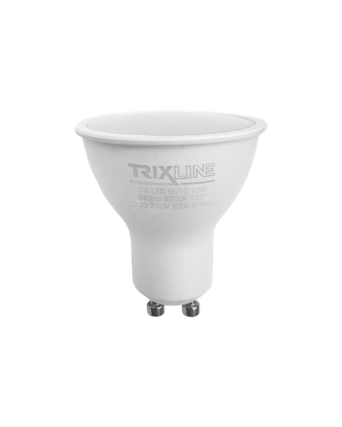 LED žiarovka Trixline 10W 940lm GU10 studená biela