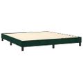 vidaXL Posteľný rám boxsping s matracom tmavozelený 160x200 cm zamat