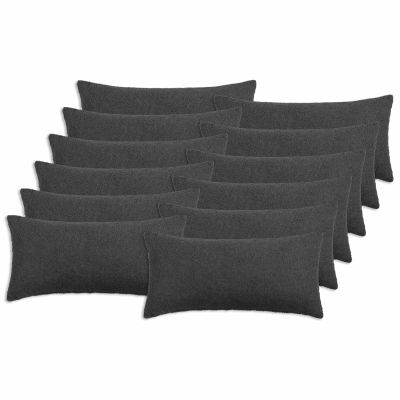 vidaXL Poťah na podložku 12 pcs HEERLEN Tmavosivá 40 x 80 cm Bouclé