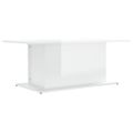 vidaXL Konferenčný stolík, lesklý biely 102x55,5x40cm kompozitné drevo