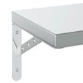 vidaXL Nástenné police 2 ks 50x23,5 cm, strieborné, nehrdzavejúca oceľ