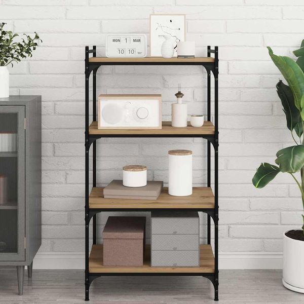 vidaXL Polica na knihy 4 pcs Hnedá 60 x 40 x 1,5 cm Kompozitné drevo