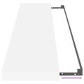 vidaXL Plávajúce nástenné police 2 ks, biele 120x23,5x3,8 cm, MDF