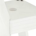 vidaXL Bistro stolík, biely 70x70x72 cm, plast
