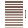 vidaXL Zebra roleta hnedá 115x150 cm šírka látky 110,9cm polyester
