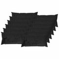 vidaXL Poťah na podložku 12 pcs HEERLEN Čierna 40 x 80 cm Flanel