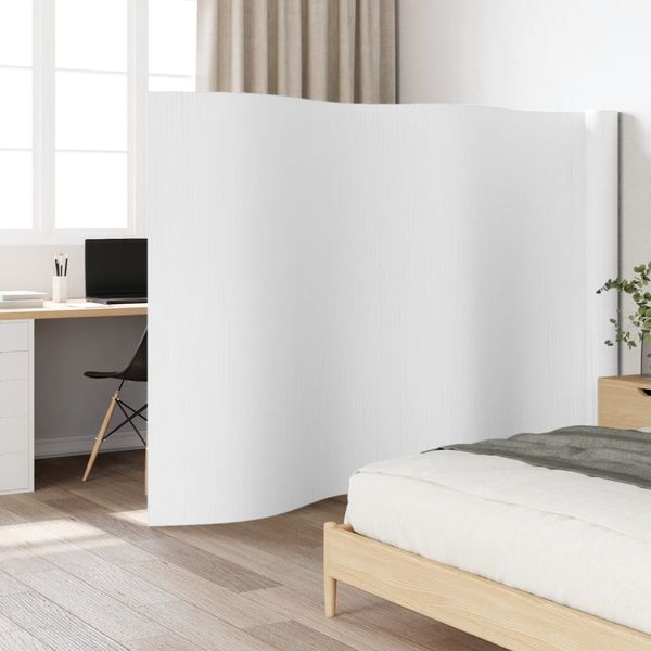 vidaXL Paraván biely šírka 800 cm výška 165 cm bambus