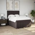 vidaXL Boxspring posteľ s matracom tmavohnedá 160x200 cm látka