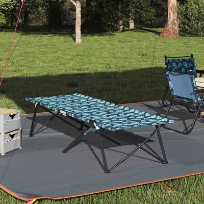 vidaXL Skladacia kempingová posteľ Les 206 x 76 x 74 cm Oxford a Oceľ