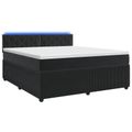 vidaXL Posteľ boxspring s matracom Čierna 180 x 200 cm Zamat