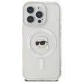 Obal Karl Lagerfeld pre iPhone 16 Pro Max 6,9" KLHMP16XHLSKIH biely tvrdý IML Metal Karl Head MagSafe