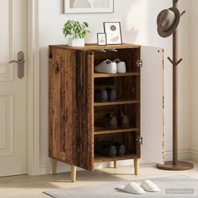 vidaXL Skriňa na topánky ARNHEM 59,5 x 39,5 x 90 cm Kompozitné drevo