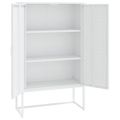 vidaXL Vysoká skrinka biela 80x35x135 cm oceľ
