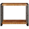 vidaXL Konzolový stôl Hnedá 90 x 33 x 75 cm Masívne mango drevo
