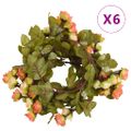 vidaXL Kvetinové girlandy 6 ks, západ slnka, červené 215 cm