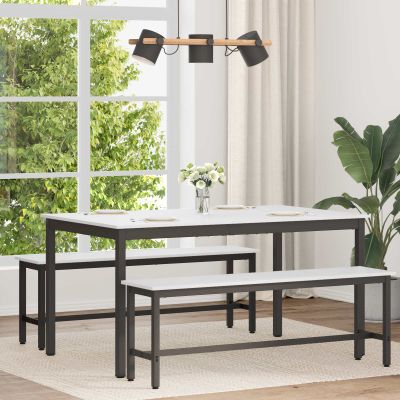 vidaXL Jedálenský stôl Biela 150 x 90 x 75 cm Masívne borovicové drevo