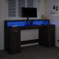 vidaXL Stôl so zásuvkou Čierny dub 160 x 55 x 91 cm Kompozitné drevo