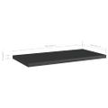 vidaXL Prídavné police 8 ks, lesklé čierne 40x20x1,5 cm, drevotrieska