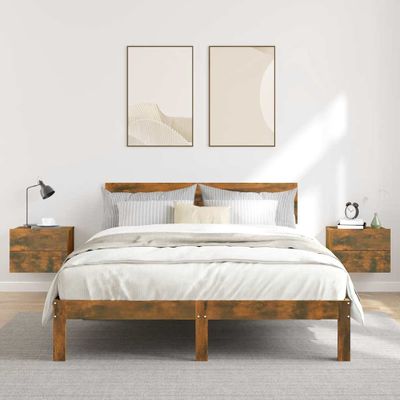 vidaXL Nočné stolíky 2 ks dymový dub 40x30x30 cm spracované drevo