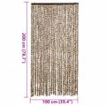 vidaXL Záves proti hmyzu béžový a hnedý 100x200 cm ženilka