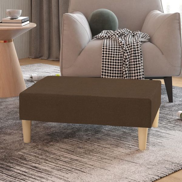 vidaXL Podnožka hnedá 78x56x32 cm látková