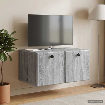 vidaXL Nástenná TV skrinka 59,5 x 41 x 30 cm Sivý Sonoma