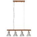 vidaXL Industriálna stropová lampa strieborná mangovník E27