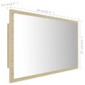 vidaXL LED kúpeľňové zrkadlo dubu sonoma 90x8,5x37 cm, akryl