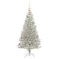 vidaXL Vianočný stromček Strieborná 120 cm PET