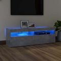 vidaXL TV skrinka s LED svetlami betónová sivá 120x35x40 cm