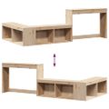 vidaXL Nočný stolík s písacím stolom 222x107x75 cm, borovica