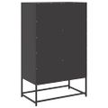 vidaXL Vysoká skrinka čierna 68x39x111,5 cm oceľ