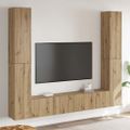 VidaXL 6 dielna súprava nástennej TV skrinky Artisan Oak