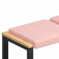 vidaXL Vankúš na lavičku 2 ks Sherpa látka Ružová Hĺbka 35 cm