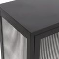 vidaXL Komoda čierna 70x35x70 cm sklo a oceľ