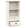 vidaXL Knižnica VIGO biela 60x35x114,5 cm masívna borovica