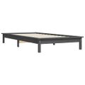 vidaXL Posteľný rám sivý 75x190 cm borovicový masív malé jednolôžko