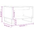 vidaXL Konferenčný stolík biely 60x50x40 cm kompozitné drevo