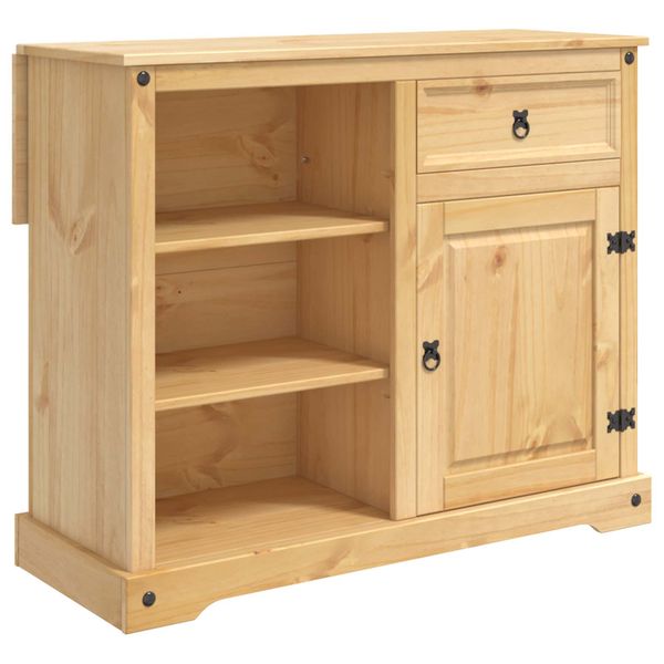 vidaXL Kuchynský vozík s dverami 2 pcs Medový vosk 112 x 70 x 91,5 cm